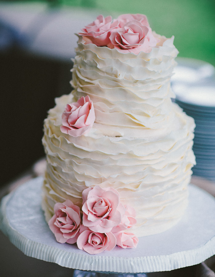 Wedding Cakes with Pink and White