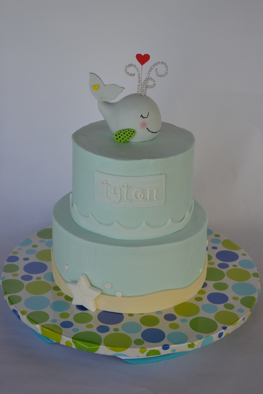 Whale Baby Shower Cake
