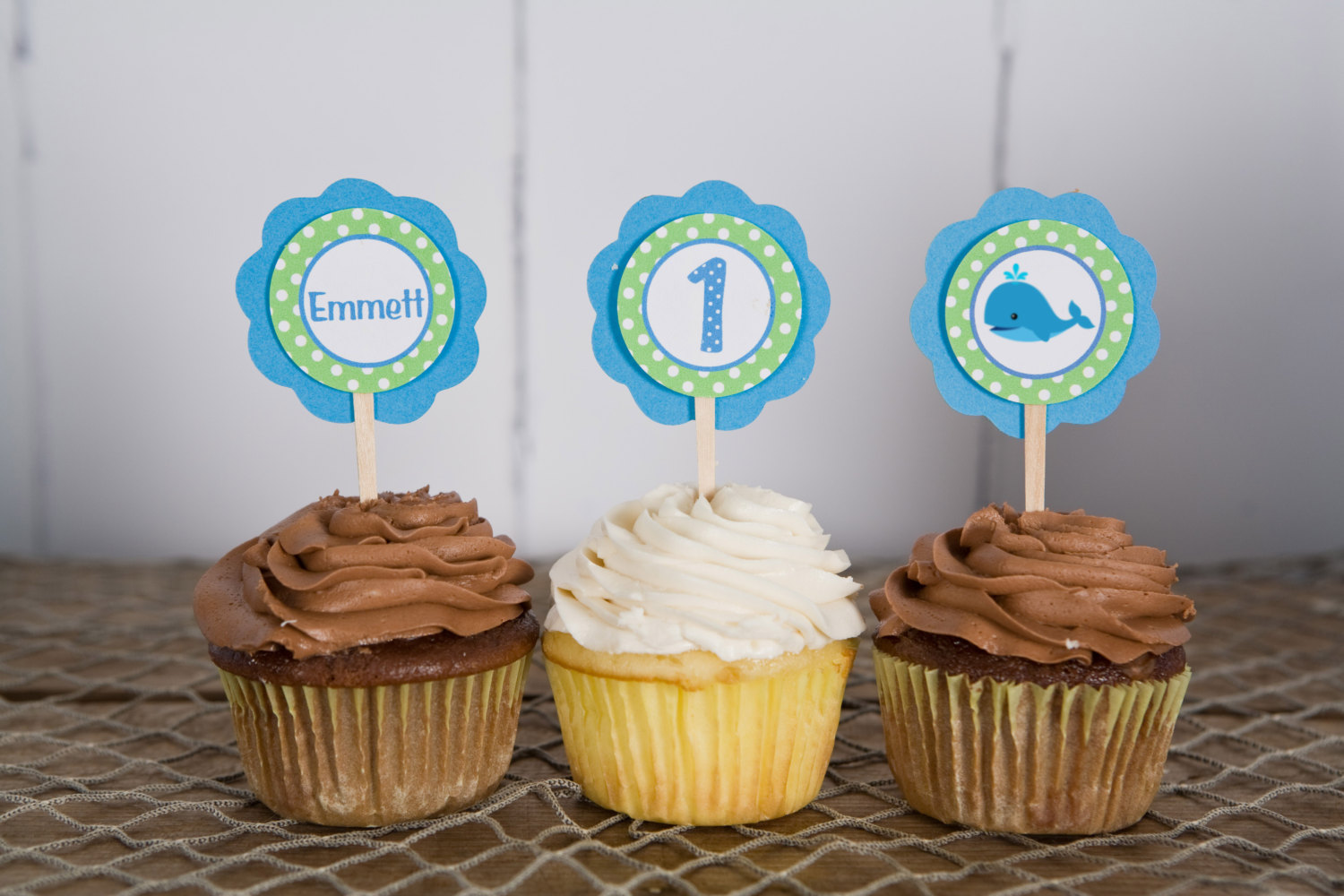 Whale Ocean Cake Cupcakes