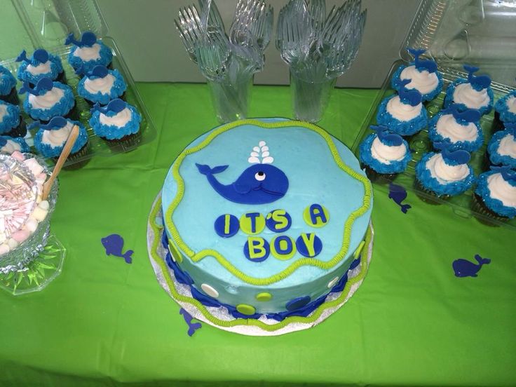 Whale Themed Baby Shower Cake