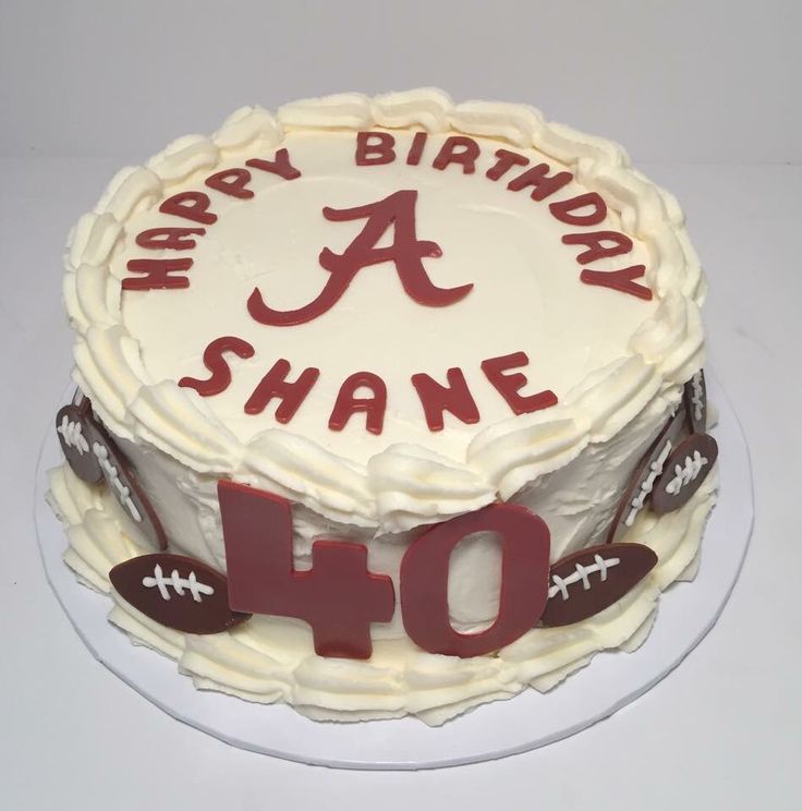 Alabama Crimson Tide Birthday Cake