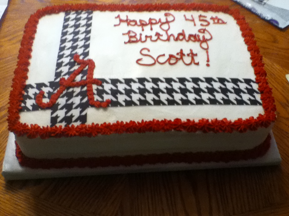 Alabama Roll Tide Happy Birthday Cake