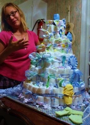 Baby Boy Diaper Cake Idea Baby Boy Diaper Cake Idea