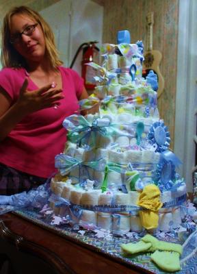 Baby Boy Diaper Cake Idea