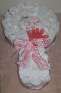 Baby Shaped Diaper Cake Baby Shaped Diaper Cake