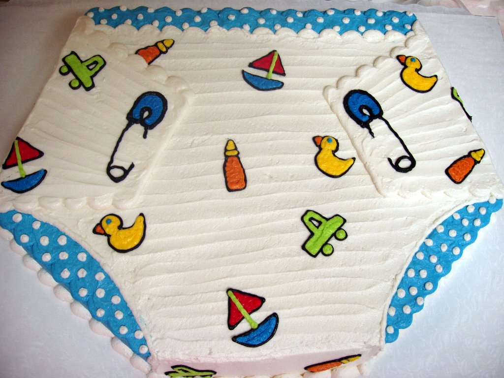 Baby Shaped Diaper Cake