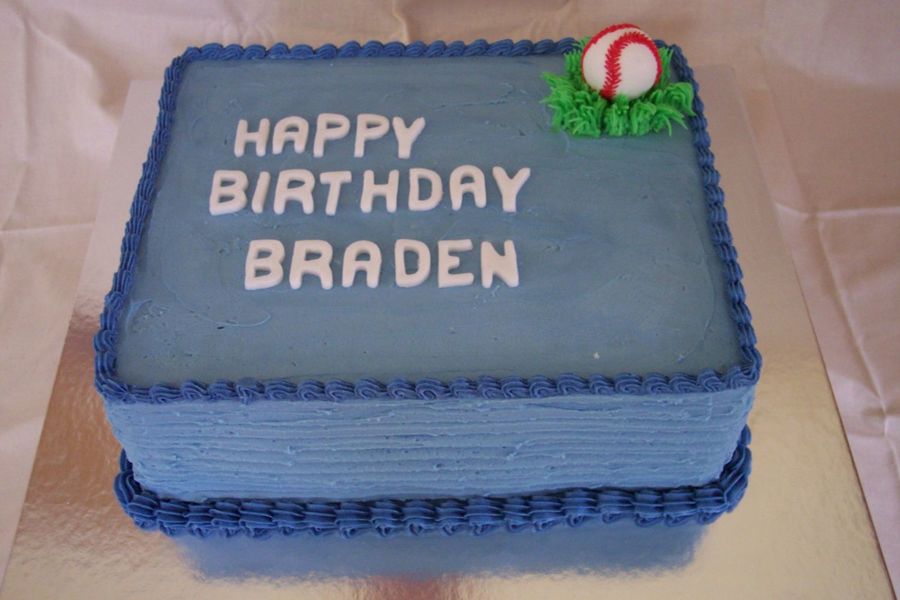 Baseball Sheet Cake