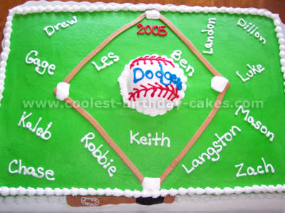 Baseball Team Sheet Cakes Baseball Team Sheet Cakes