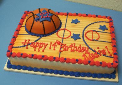 Basketball Birthday Sheet Cakes Basketball Birthday Sheet Cakes