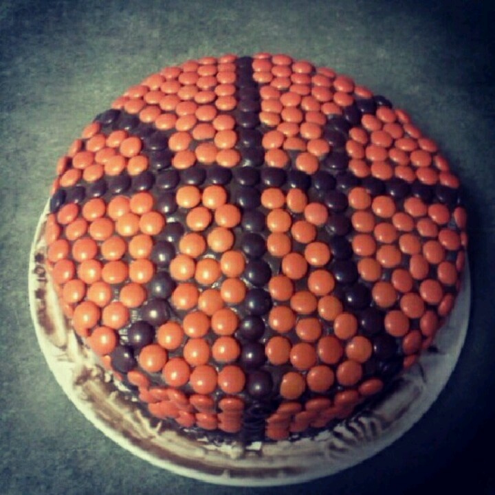 Basketball Cake with Reese's Pieces