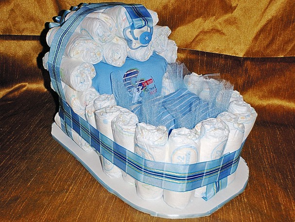 Bassinet Diaper Cake Boy