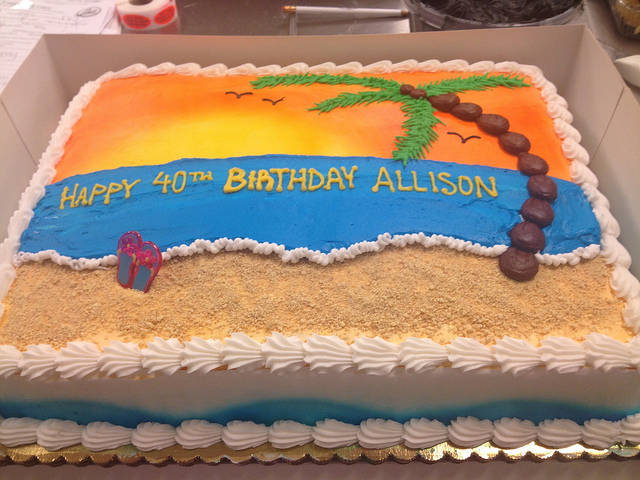 Beach Scene Birthday Cake