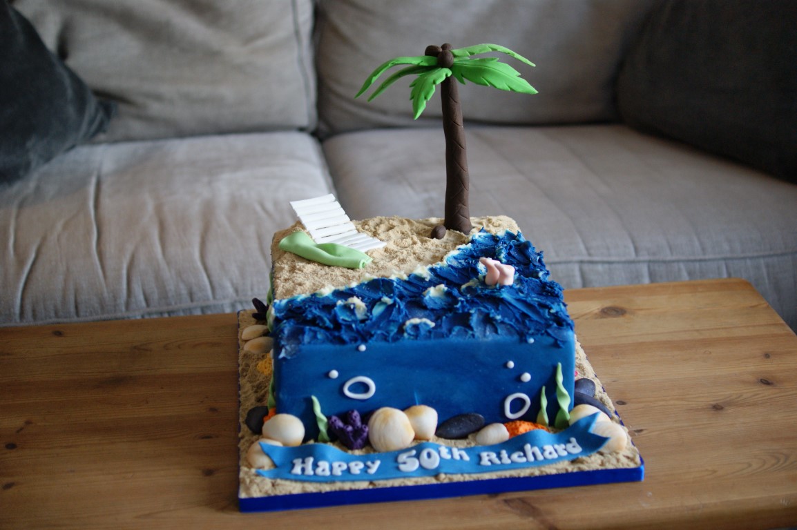 Beach Scene Birthday Cake
