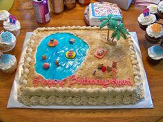 Beach Scene Cake Teddy Grahams