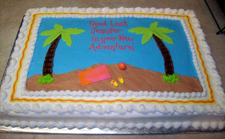 Beach Themed Sheet Cakes Beach Themed Sheet Cakes