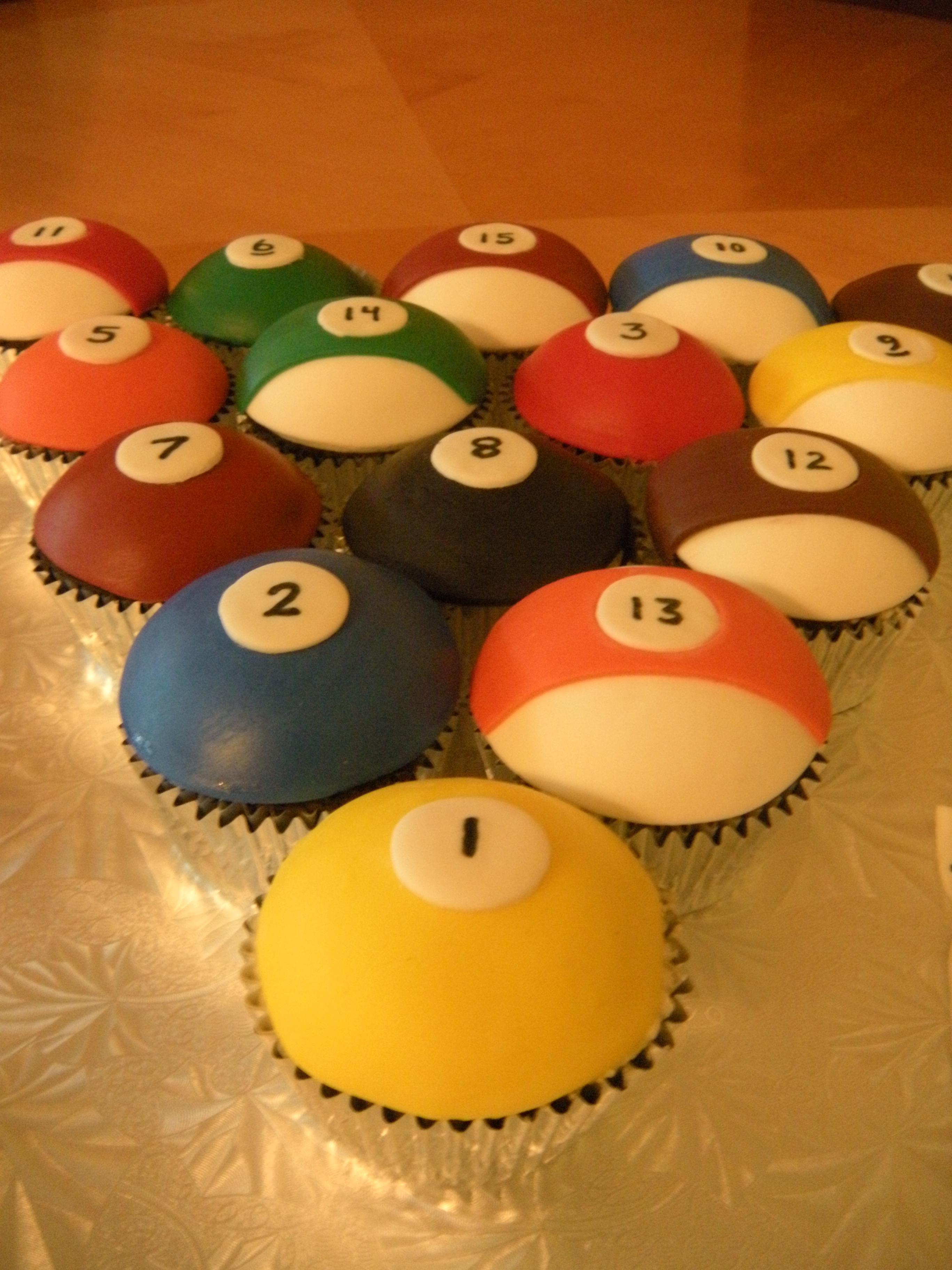 Billiard Ball Cupcakes