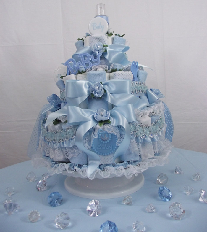 Boy Baby Shower Diaper Cake Boy Baby Shower Diaper Cake