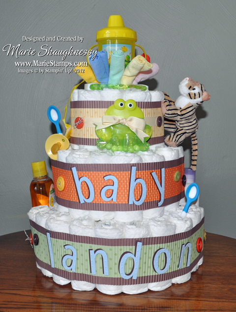 Boy Diaper Cake Tutorial