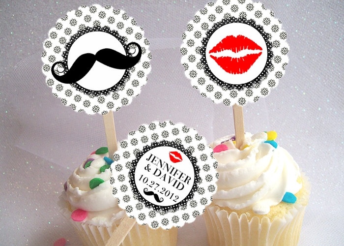 Bridal Shower Cupcake Picks Toppers