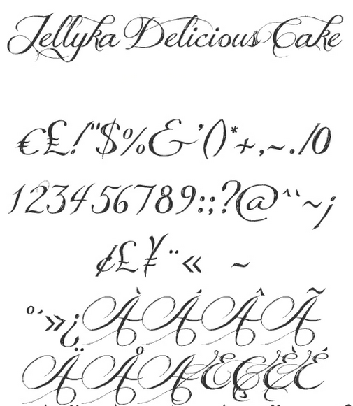 Cake Lettering Fonts Cake Lettering Fonts