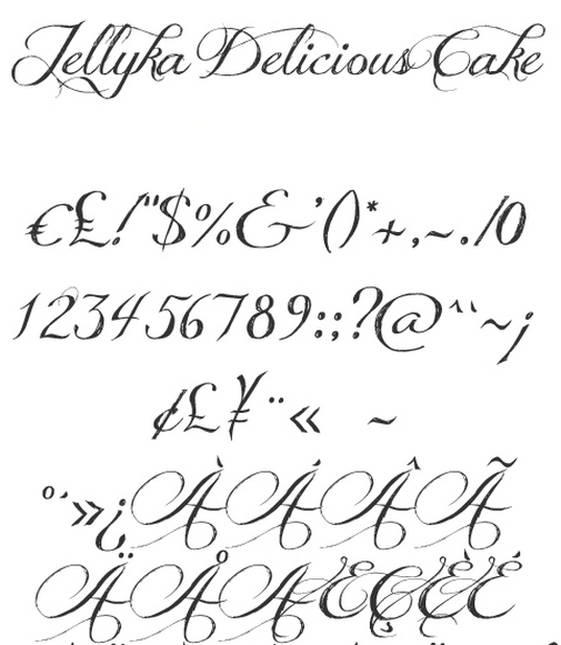 Cake Lettering Fonts