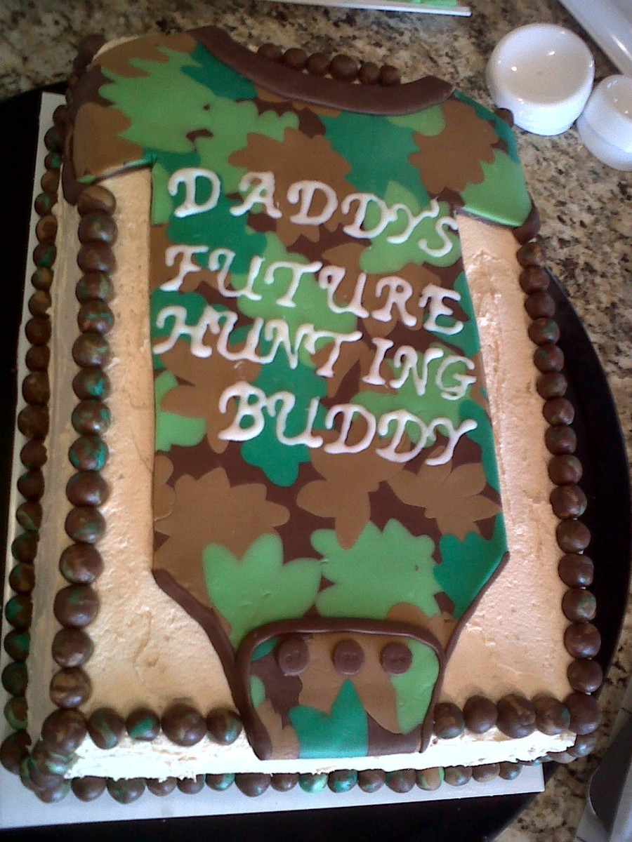 Camo Baby Shower Cake