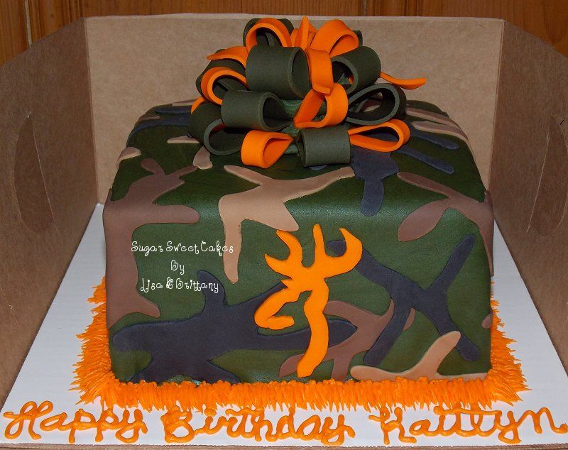 Camo Browning Deer Head Cakes for Boys