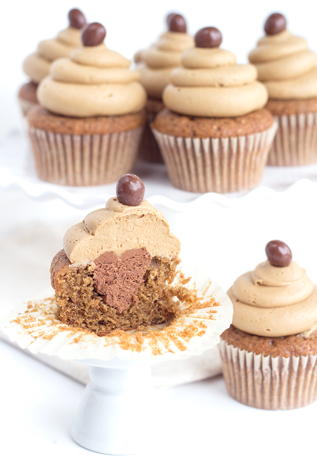 Coffee with Mocha Buttercream Cupcakes