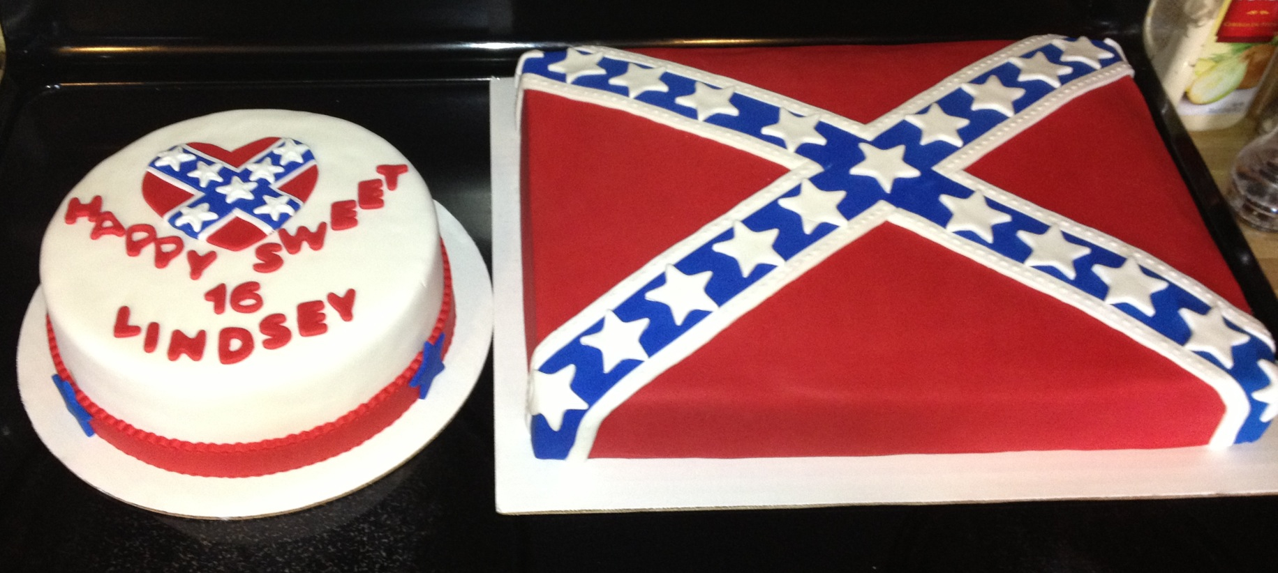 Confederate Flag Birthday Cake