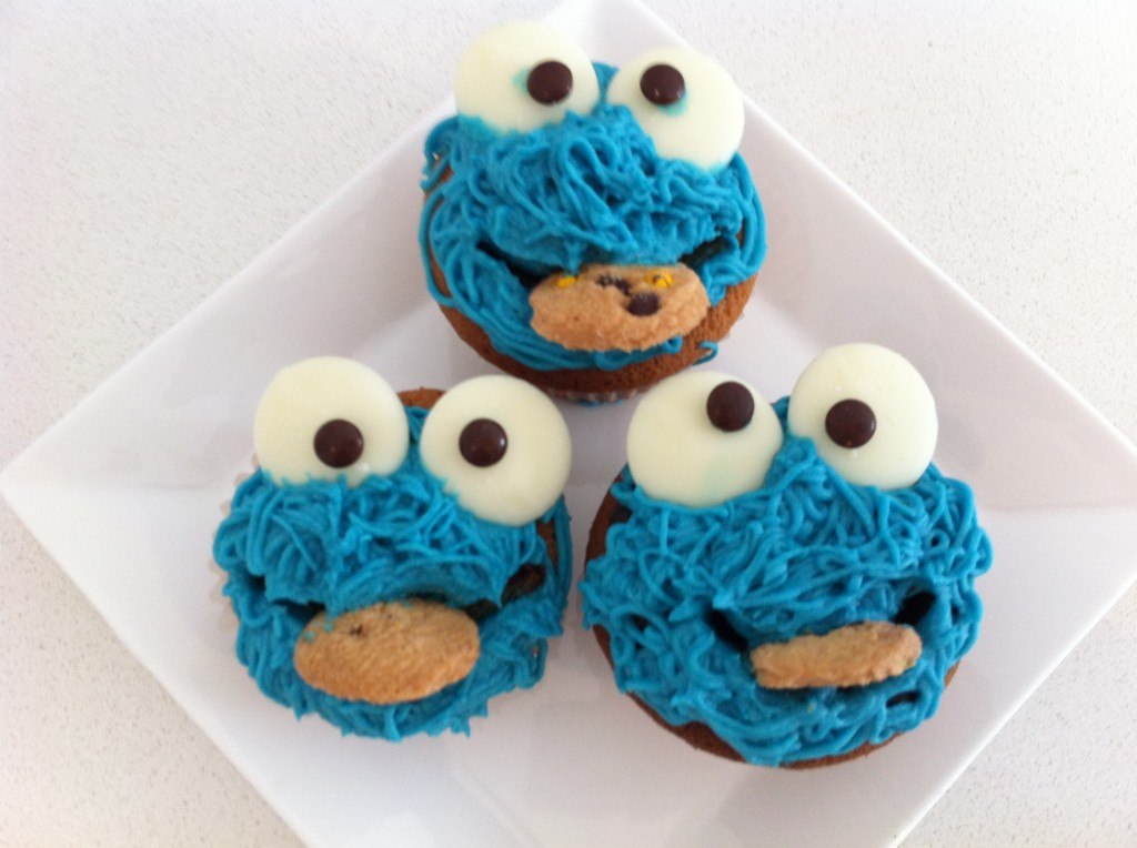 Cookie Monster Cupcakes