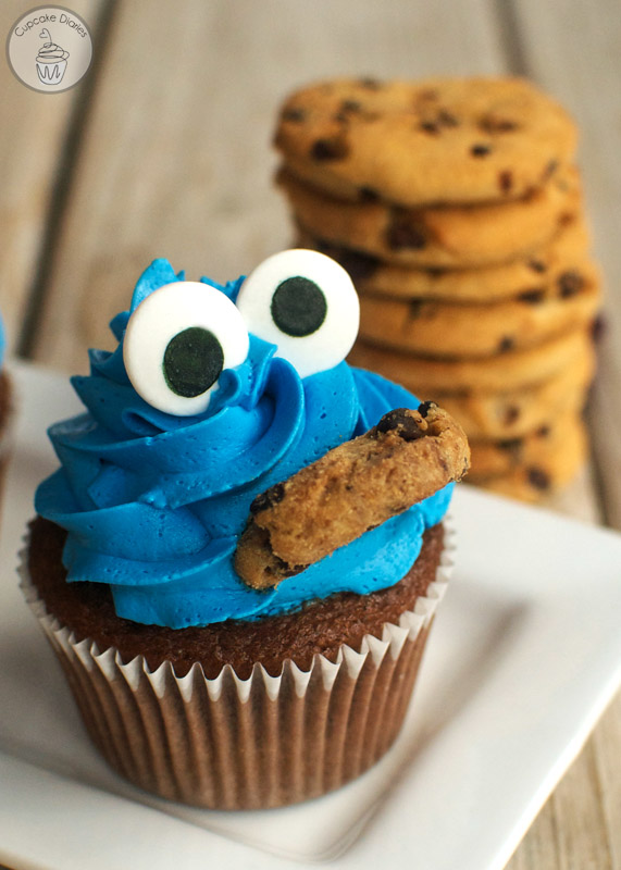 Cookie Monster Cupcakes