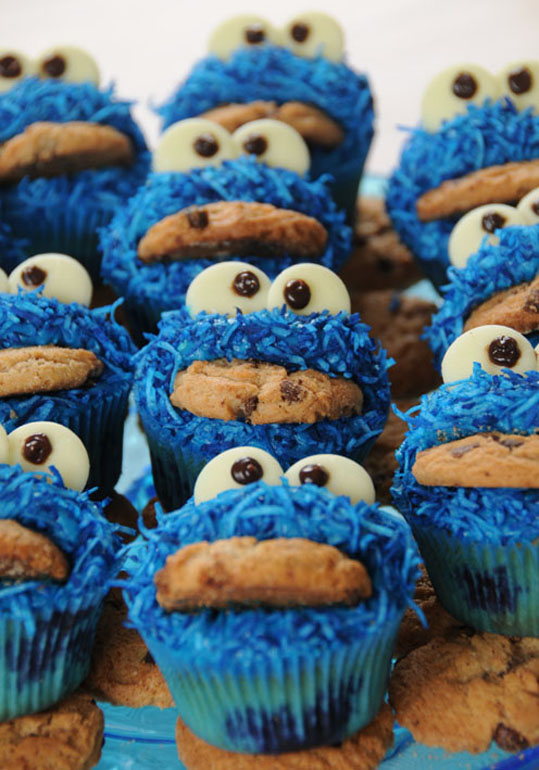 Cookie Monster Cupcakes