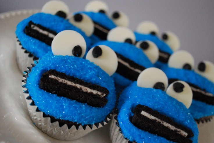 Cookie Monster Cupcakes