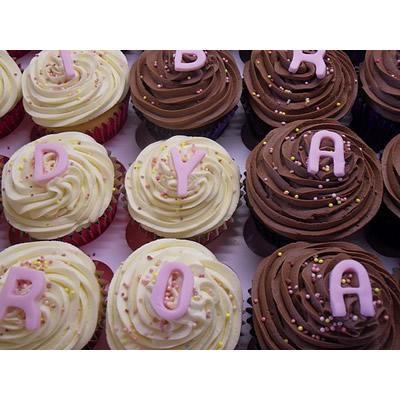 Cupcake Cake with Writing