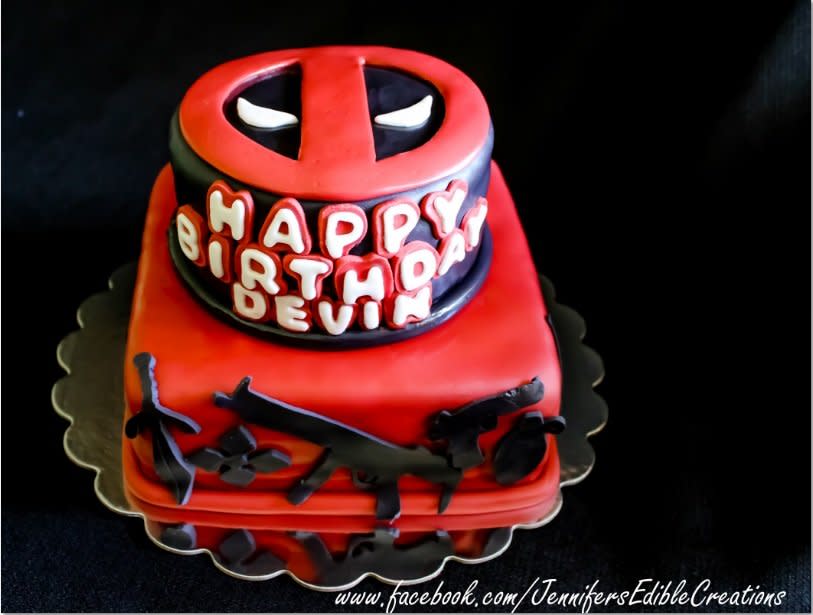 Deadpool Birthday Cake