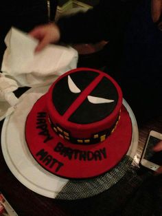 Deadpool Birthday Cake