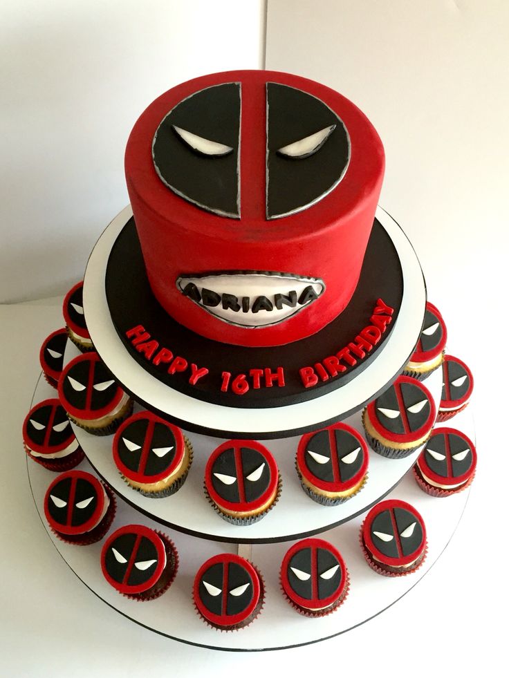 Deadpool Birthday Cake