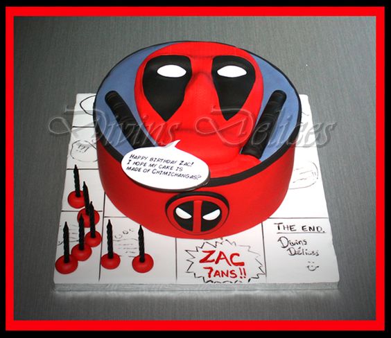 Deadpool Birthday Cake