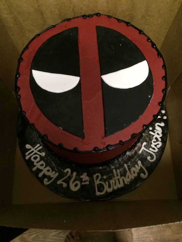 Deadpool Birthday Cake