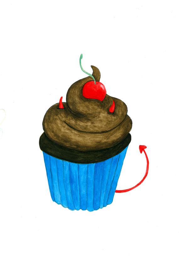 Devil's Food Cupcake Art