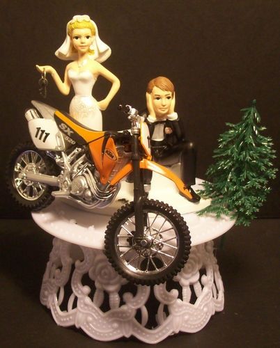 Dirt Bike Wedding Cake Topper