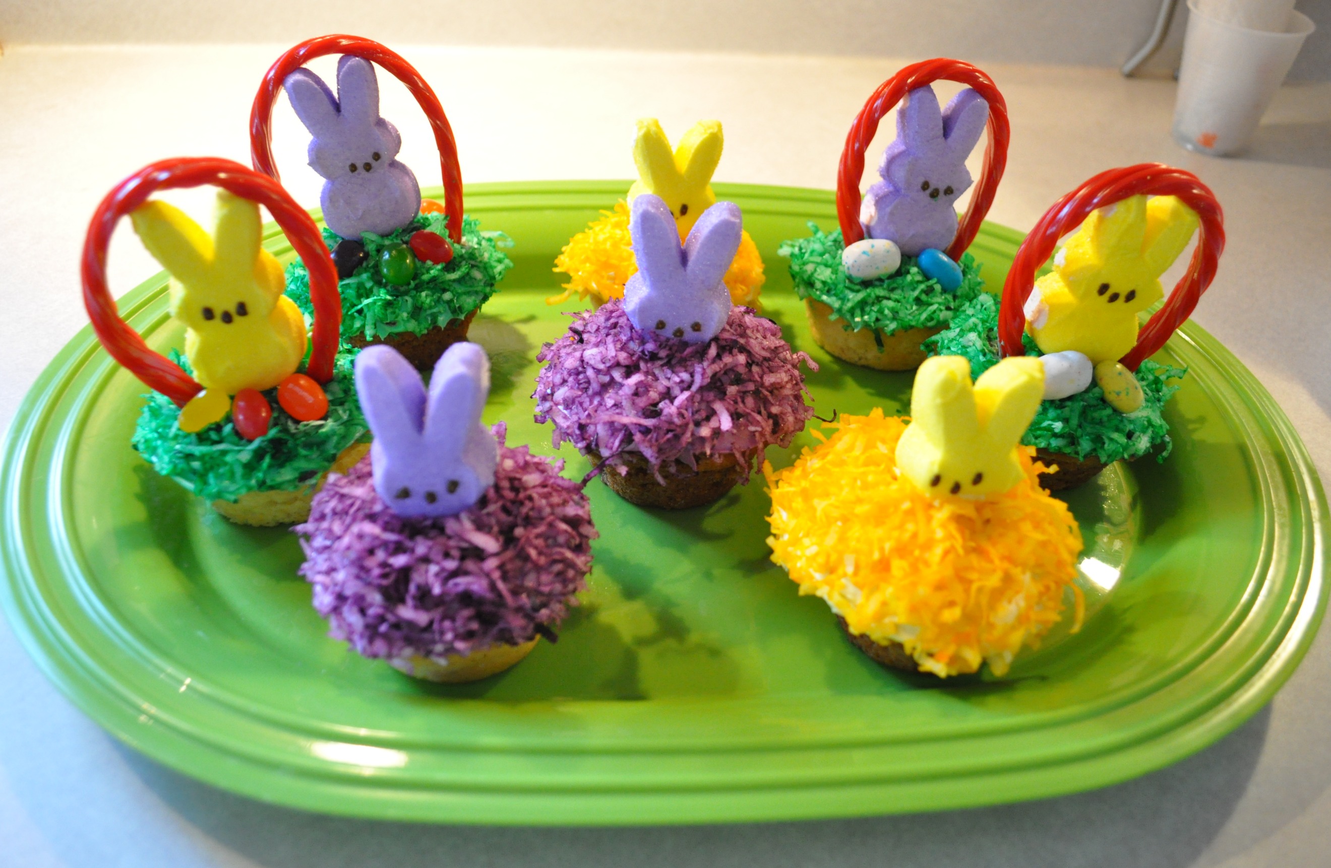 Easter Bunny Cupcakes with Peeps