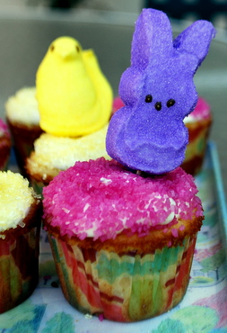 Easter Cupcakes with Peeps