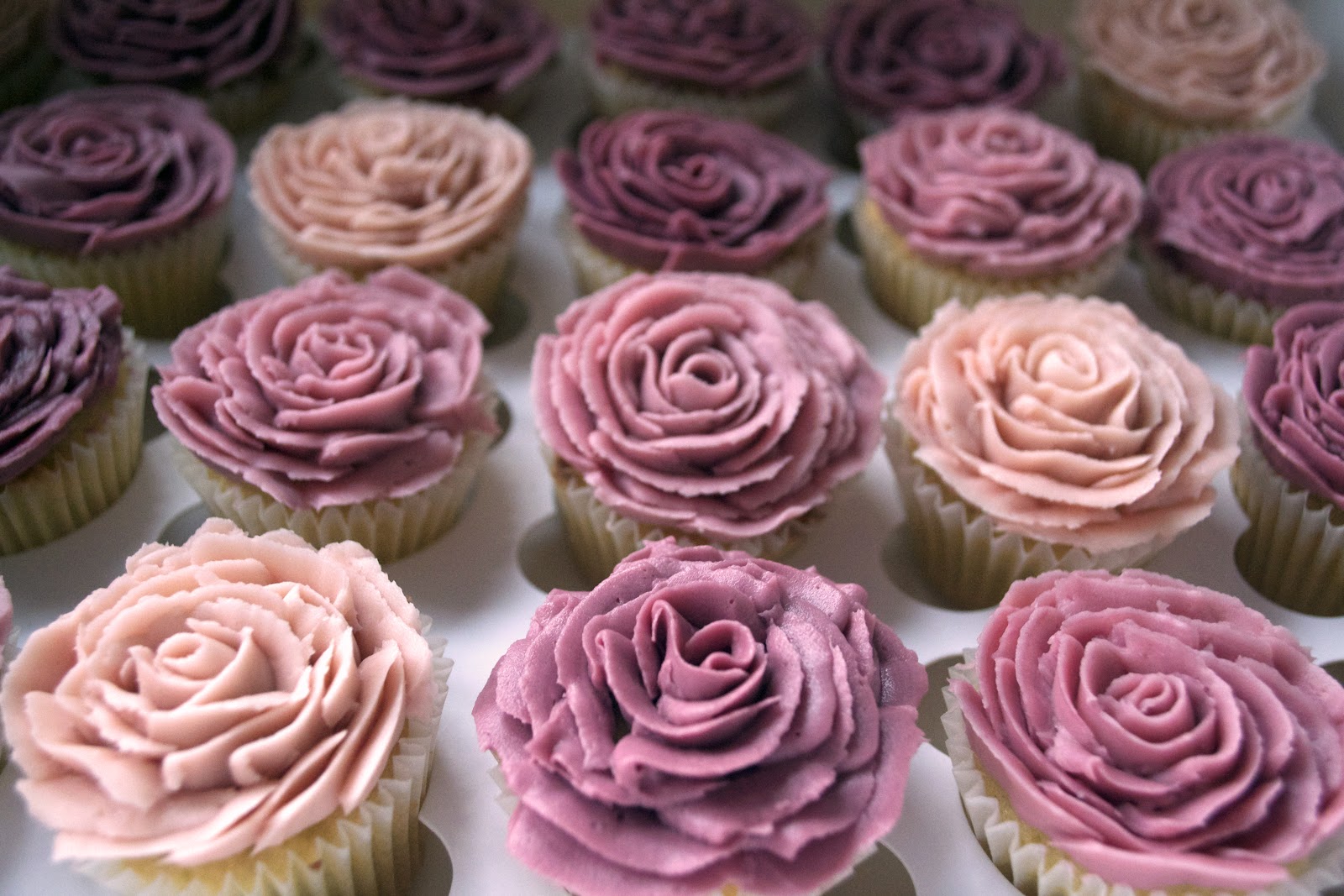 Elegant Rose Wedding Cupcakes