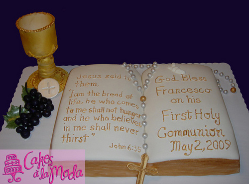 First Communion Bible Cake