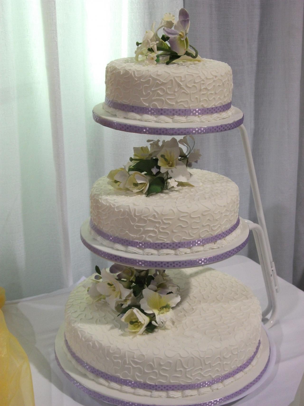 Floating Tiers Wedding Cake