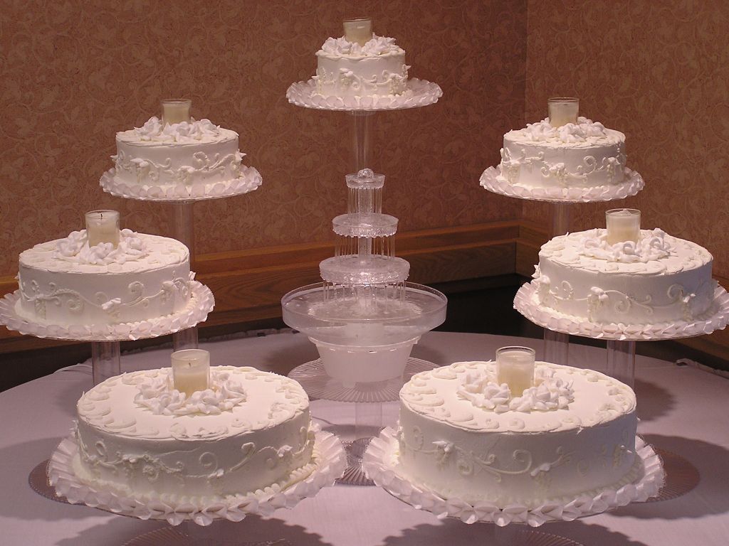 Floating Tiers Wedding Cake