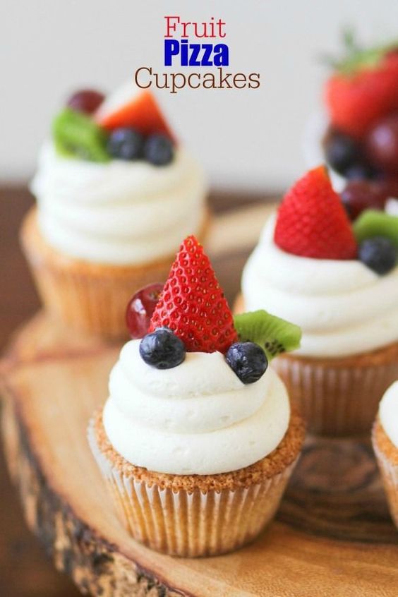 Fruit Pizza Cupcakes