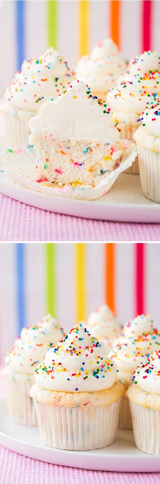 Funfetti Angel Food Cupcakes