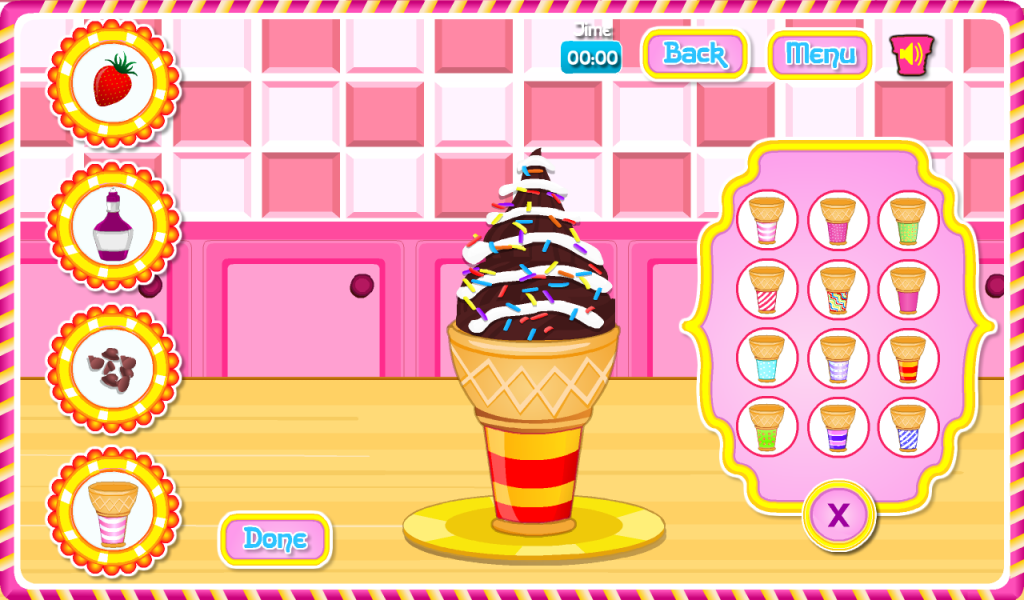 Game Cooking Ice Cream Cone Cupcake